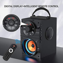 Load image into Gallery viewer, Portable Big Bluetooth Speakers with Light, Wireless with Subwoofer, FM Radio, LED Lights, EQ, Booming Bass, Bluetooth 4.2 Stereo Loud Outdoor/Indoor Retro , for Home, Camping, Travel
