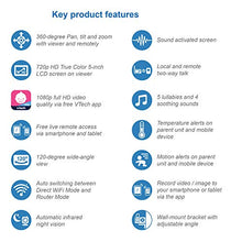 Load image into Gallery viewer, VTech Upgraded Smart WiFi Baby Monitor VM901, 5-inch 720p Display, 1080p Camera, HD NightVision, Fully Remote Pan Tilt Zoom, 2-Way Talk, Free Smart Phone App, Works with iOS, Android
