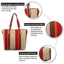 Load image into Gallery viewer, 2E-youth Designer Purses And Handbags For Women Satchel Shoulder Bag Tote Bag For Work Clutch Purses(2H-stripe-red)
