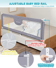 Load image into Gallery viewer, Bed Rail for Toddlers 58&quot; L, Infant Safety Bed Guardrail, Baby Protector Rail with Breathable Fabric Queen Size Bed (58&quot;- Pack of 1)
