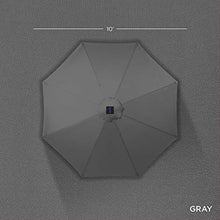 Load image into Gallery viewer, Best Choice Products 10ft Solar Powered Aluminum Polyester LED Lighted Patio Umbrella w/Tilt Adjustment and UV-Resistant Fabric, Gray
