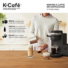 Load image into Gallery viewer, Keurig K-Cafe Single-Serve K-Cup Coffee Maker, Latte Maker and Cappuccino Maker, Comes with Dishwasher Safe Milk Frother, Coffee Shot Capability, Compatible With all Keurig K-Cup Pods, Dark Charcoal
