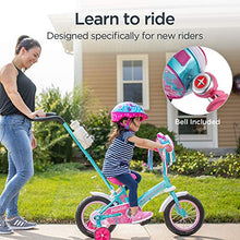 Load image into Gallery viewer, Schwinn Petunia Steerable Kids Bike, Girls Beginner Bicycle, 12-Inch Wheels, Training Wheels, Easily Removed Parent Push Handle with Water Bottle Holder, Pink
