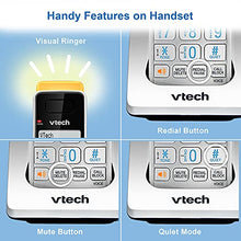 Load image into Gallery viewer, VTECH IS8121-2 Super Long Range up to 2300 Feet DECT 6.0 Bluetooth 2 Handset Cordless Phone for Home with Answering Machine, Call Blocking, Connect to Cell, Intercom and Expandable to 5 Handsets

