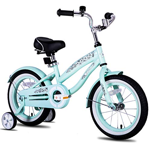 JOYSTAR 12 Inch Kids Bike with Training Wheels for Ages 2-4 Years Old Girls Bike Toddler Bike Beach Cruiser Kids Bicycle Green