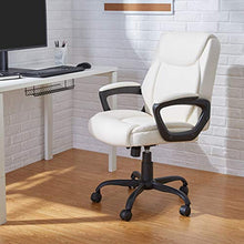 Load image into Gallery viewer, Amazon Basics Classic Puresoft Padded Mid-Back Office Computer Desk Chair with Armrest - Cream
