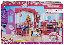 Load image into Gallery viewer, Barbie Glam Getaway Portable Dollhouse, 1 Story with Furniture, Accessories and Carrying Handle, for 3 to 7 Year Olds
