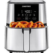 Load image into Gallery viewer, Chefman TurboFry® Touch Air Fryer, XL 8-Qt Family Size, One-Touch Digital Control Presets, French Fries, Chicken, Meat, Fish, Nonstick Dishwasher-Safe Parts, Automatic Shutoff, Stainless Steel
