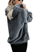 Load image into Gallery viewer, Century Star Womens Fuzzy Hoodies Pullover Sport Hoodie Cozy Oversized Pockets Hooded Sweatshirt Athletic Fleece Hoodies Dark Grey Large
