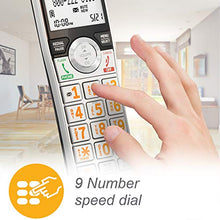 Load image into Gallery viewer, AT&amp;T CL84107 DECT 6.0 Expandable Corded/Cordless Phone with Smart Call Blocker, Black/Silver with 1 Handset
