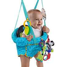 Load image into Gallery viewer, Bright Starts Bounce &#39;N Spring Deluxe Door Jumper with Take-Along Toys, Ages 6 months +, Blue
