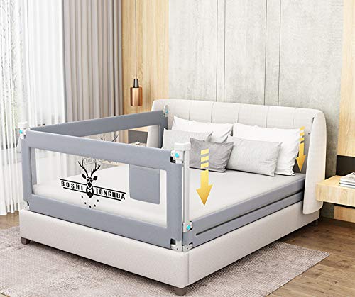 Lsbod Bed Rail for Toddlers Extra Long Baby Bed Rails Guard Safety Bedrail for Kids Twin, Double, Full Size Queen & King Mattress(1side 59