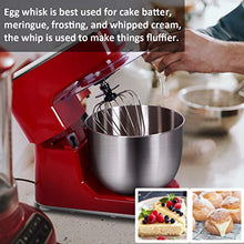 Load image into Gallery viewer, Stand Mixer, CUSIMAX Dough Mixer Tilt-Head Electric Mixer with 5-Quart Stainless Steel Bowl, Dough Hook, Mixing Beater and Whisk, Splash Guard, Red Food Mixer
