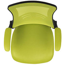 Load image into Gallery viewer, Flash Furniture Mid-Back Green Mesh Swivel Ergonomic Task Office Chair with Flip-Up Arms
