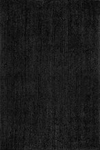 Load image into Gallery viewer, nuLOOM Rigo Hand Woven Farmhouse Jute Area Rug, 5&#39; x 8&#39;, Black
