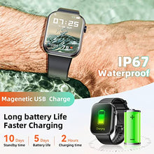 Load image into Gallery viewer, Smart Watch (Answer/Make Calls), 2023 Newest 1.85 Inch Fitness Tracker, Heart Rate/Sleep Monitor/Pedometer/Calories, Multiple Sports Modes, Waterproof Women&#39;s Men&#39;s Fitness Watch for Android iPhone
