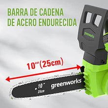 Load image into Gallery viewer, Greenworks 24V 10&quot; Cordless Chainsaw, 2.0Ah Battery and Charger Included
