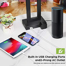 Load image into Gallery viewer, Set of 2 Touch Control Table Lamp with 2 USB Ports, 3-Way Dimmable Modern Nightstand Lamp Sets Bedside Touch Desk Lamp With Fabric Cream Shade For Bedroom Table Living Room Reading, LED Bulbs Included
