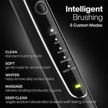 Load image into Gallery viewer, Aquasonic Black Series PRO – Ultra Whitening Toothbrush w UV Sanitizing Base – 5 Modes &amp; Smart Timers – Premium Travel Case – Power Toothbrush – ADA Approved Toothbrush
