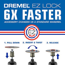 Load image into Gallery viewer, Dremel Rotary Tool Accessory Kit- 710-08- 160- EZ Lock Technology- 1/8 inch Shank- Cutting Bits, Polishing Wheel And Compound, Sanding Disc And Drum, Carving, Sharpening, And Engraving
