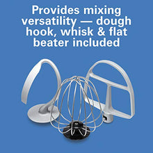 Load image into Gallery viewer, Hamilton Beach Electric Stand Mixer, 4 Quarts, Dough Hook, Flat Beater Attachments, Splash Guard 7 Speeds with Whisk, Black
