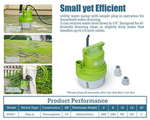 Load image into Gallery viewer, Green Expert 1/6HP Handy Utility Pump Submersible 25-Foot Power Cord Portable for Water Removal from Pools Hot Tub Flooded House Basement Sump Pit Backup Drain Pump Easy to Use
