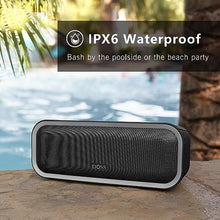 Load image into Gallery viewer, Bluetooth Speaker, DOSS SoundBox Pro+ Wireless Pairing Speaker with 24W Stereo Sound, Punchy Bass, IPX6 Waterproof, 15Hrs Playtime, Multi-Colors Lights, for Home,Outdoor-Black
