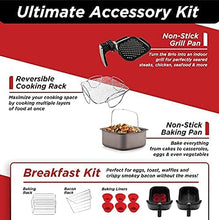 Load image into Gallery viewer, Nuwave Brio 6-Quart Healthy Digital Smart Air Fryer with Probe One-Touch Digital Controls, Advanced Cooking Functions, Removable Divider Insert &amp; Grill Pan (NEW ACCESSORY),Black
