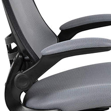 Load image into Gallery viewer, Flash Furniture Mid-Back Dark Gray Mesh Swivel Ergonomic Task Office Chair with Flip-Up Arms
