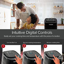 Load image into Gallery viewer, Nuwave Brio 6-Quart Healthy Digital Smart Air Fryer with Probe One-Touch Digital Controls, Advanced Cooking Functions, Removable Divider Insert &amp; Grill Pan (NEW ACCESSORY),Black
