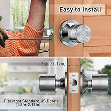 Load image into Gallery viewer, Signstek Keyless Entry Door Lock,Door Knob with Keypad，Smart Code Door Lock,Mute Mode,Passage Function, Easy to Install,Satin Nickel
