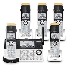 Load image into Gallery viewer, VTech IS8151-5 Super Long Range 5 Handset DECT 6.0 Cordless Phone for Home with Answering Machine, 2300 ft Range, Call Blocking, Bluetooth, Headset Jack, Power Backup, Intercom, Expandable to 12 HS
