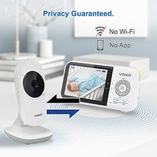 Load image into Gallery viewer, VTech VM819-2 Video Baby Monitor with 19-Hour Battery Life, 2 Cameras, 1000ft Long Range, Auto Night Vision, 2.8” Screen, 2-Way Audio Talk, Temperature Sensor, Power Saving Mode and Lullabies
