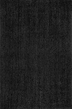 Load image into Gallery viewer, nuLOOM Rigo Hand Woven Farmhouse Jute Area Rug, 5&#39; x 8&#39;, Black
