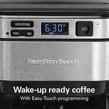 Load image into Gallery viewer, Hamilton Beach Programmable Coffee Maker, 12 Cups, Front Access Easy Fill, Pause &amp; Serve, 3 Brewing Options, Black (46310)
