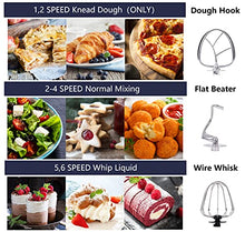 Load image into Gallery viewer, Stand Mixer, CUSIMAX 6.5QT Mixer Stainless Steel kitchen mixer, 6-Speeds Tilt-Head Dough Mixer with Hook, Whisk &amp; Beater, Splash Guard Electric Mixer, Red
