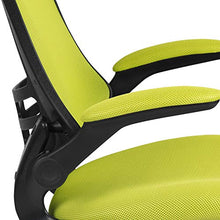 Load image into Gallery viewer, Flash Furniture Mid-Back Green Mesh Swivel Ergonomic Task Office Chair with Flip-Up Arms
