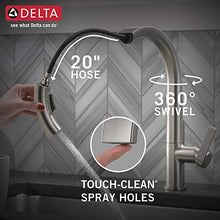 Load image into Gallery viewer, Delta Faucet Keele Brushed Nickel Kitchen Faucet, Kitchen Faucets with Pull Down Sprayer, Kitchen Sink Faucet, Faucet for Kitchen Sink, Magnetic Docking Spray Head, Spotshield Stainless 19824LF-SP
