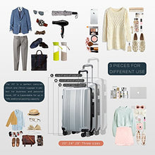 Load image into Gallery viewer, Coolife Luggage Expandable Suitcase PC+ABS 3 Piece Set with TSA Lock Spinner 20in24in28in
