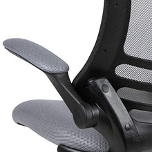 Load image into Gallery viewer, Flash Furniture Mid-Back Dark Gray Mesh Swivel Ergonomic Task Office Chair with Flip-Up Arms
