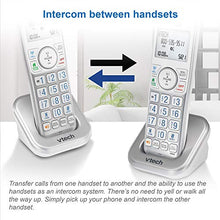 Load image into Gallery viewer, VTech VS112-27 DECT 6.0 Bluetooth 2 Handset Cordless Phone for Home with Answering Machine, Call Blocking, Caller ID, Intercom and Connect to Cell (Silver &amp; White)
