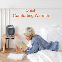 Load image into Gallery viewer, Lasko Electric Ceramic Space Heater with Tip-Over Safety Switch for Home, Overheat Protection, Thermostat and Extra Long Cord, 2 Speeds, 9.2 Inches, Dark Gray, 1500W, 754201
