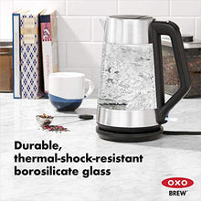 Load image into Gallery viewer, OXO BREW Cordless Glass Electric Kettle, Clear, 175 L
