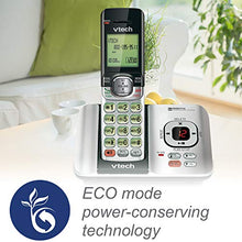 Load image into Gallery viewer, VTech CS6529-4B 4-Handset DECT 6.0 Cordless Phone with Answering System and Caller ID, Expandable up to 5 Handsets, Wall-Mountable, Blue/Green/Red/Silver

