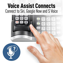 Load image into Gallery viewer, Panasonic Link2Cell Bluetooth Cordless Phone System with Voice Assistant, Call Block and Answering Machine, Expandable Home Phone with 5 Handsets – KX-TGF575S (Black with Silver Trim)
