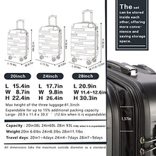Load image into Gallery viewer, Coolife Luggage Expandable(only 28&quot;) Suitcase 3 Piece Set with TSA Lock Spinner 20in24in28in (champagne)

