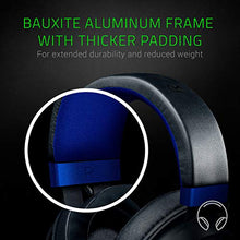 Load image into Gallery viewer, Razer Kraken Gaming Headset: Lightweight Aluminum Frame - Retractable Noise Isolating Microphone - for PC, PS4, PS5, Switch, Xbox One, Xbox Series X &amp; S, Mobile - 3.5 mm Headphone Jack - Black/Blue
