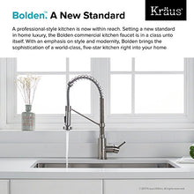 Load image into Gallery viewer, Kraus KPF-1610SS Bolden 18-Inch Commercial Kitchen Faucet with Dual Function Pull-Down Sprayhead in All-Brite Finish, Stainless Steel
