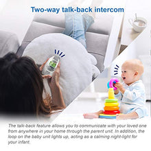 Load image into Gallery viewer, VTech DM221 Audio Baby Monitor with up to 1,000 ft of Range, Vibrating Sound-Alert, Talk Back Intercom &amp; Night Light Loop, White/Silver
