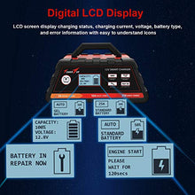 Load image into Gallery viewer, 2/10/25A 12V Smart Battery Charger/Maintainer Fully Automatic with Engine Start, Cable Clamps
